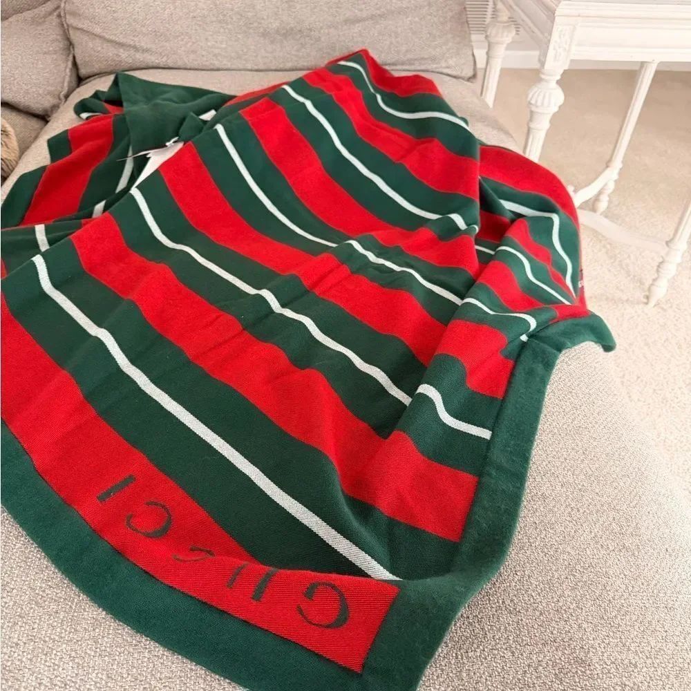 Gucci Web Wool Blanket NWT - Picture 2 of 7